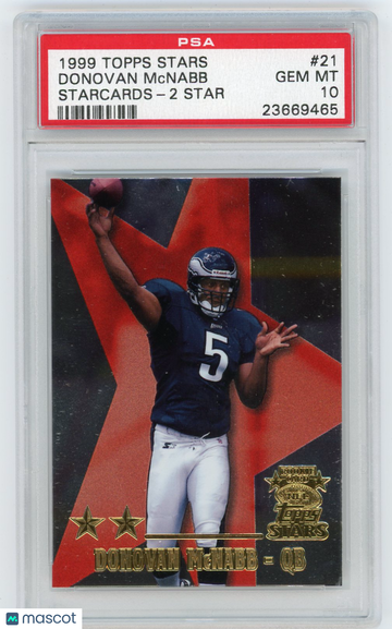 1999 Topps Stars Starcards Donovan Mcnabb #21 2 PSA 10