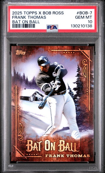 2025 Topps X Bob Ross the Joy of Baseball Bat On Ball Frank Thomas #BOB-7 PSA 10