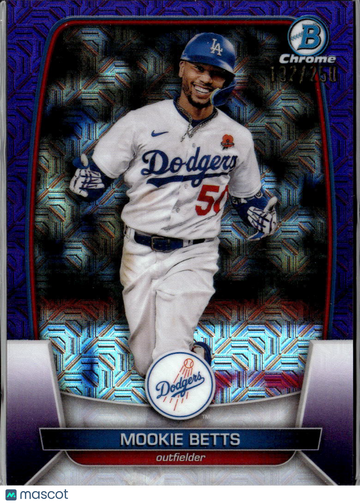 Mookie Betts 2023 Bowman Chrome Blue Mojo Refractor /250 Los Angeles Dodgers