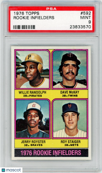 1976 Topps Rookie Infielders #592 PSA 9
