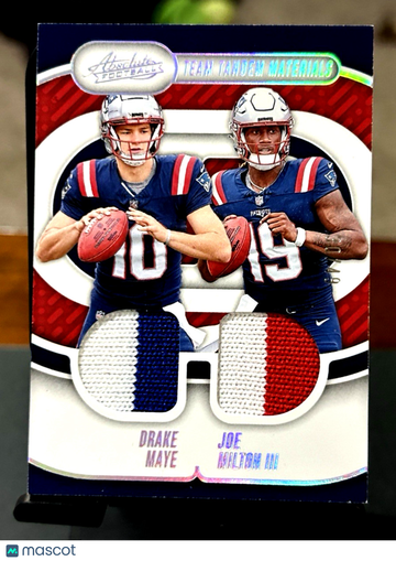 2024 Panini Absolute Drake Maye Joe Milton Joe Milton III #TTM-RC4 Patch Dual Patch Rookie