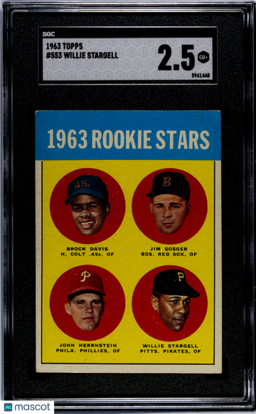 1963 Topps Willie Stargell #553 SGC 2.5