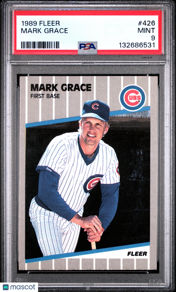 1989 Fleer Mark Grace #426 PSA 9