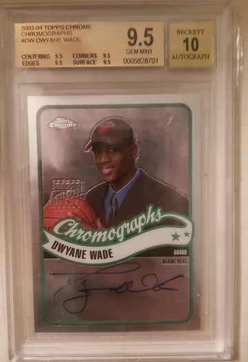 Dwyane Wade Topps Chrome Autographs Rookie