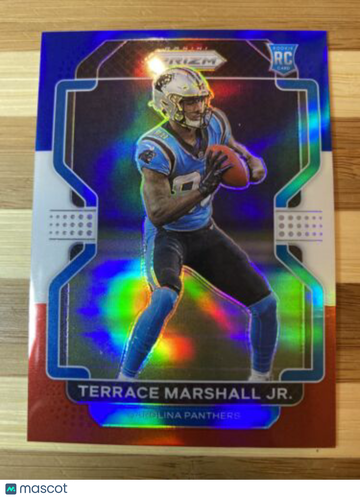 2021 Panini Prizm #348 TERRACE MARSHALL Jr. Red White Blue RC Rookie Card