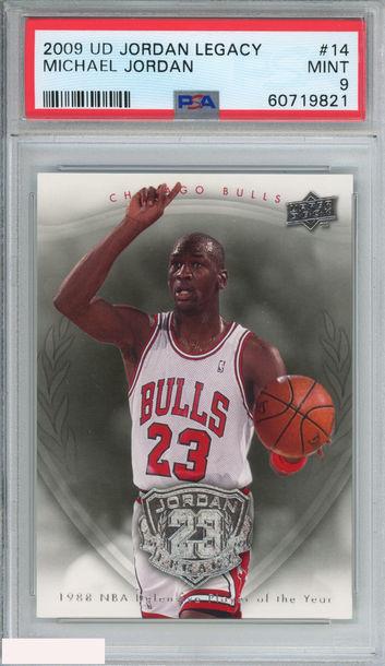 2009 UPPER DECK JORDAN LEGACY MICHAEL JORDAN #14 CHICAGO BULLS HOF PSA 9 MINT