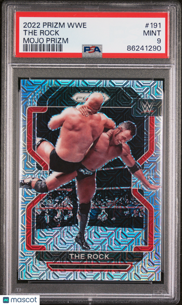 2022 Panini Prizm WWE The Rock #191 Mojo PSA 9