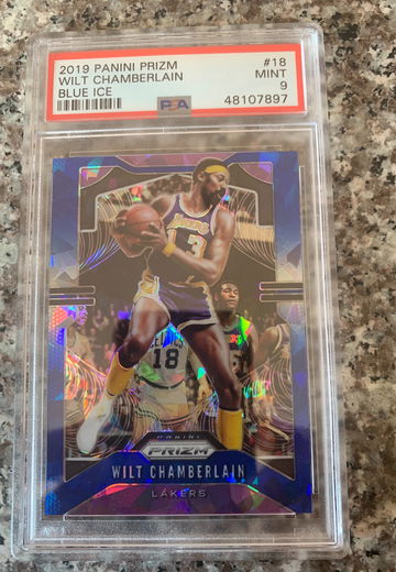 Wilt Chamberlain Prizm Blue ice/99 Lakers #18
