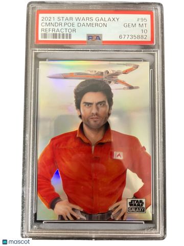 2021 Topps Chrome Star Wars Galaxy Cmndr. Poe Dameron #95 PSA 10