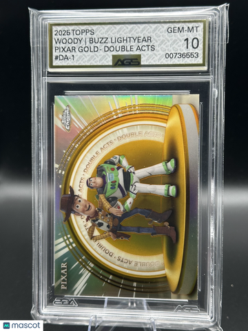 2025 Topps Chrome Disney 100 Pixar Gold Double Acts Insert #DA-1 10