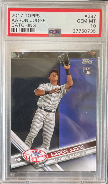 Aaron Judge 2017 Topps PSA 10 Series 1 Catching