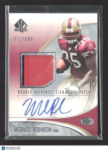 2006 Upper Deck SP Authentic Michael Robinson #250 /999 Rookie Authentic Signature Patch Event-Worn Memorabilia