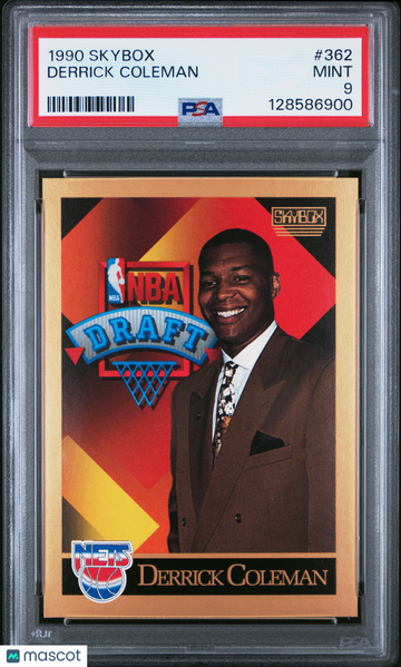 1990 Skybox Derrick Coleman #362 Rookie PSA 9