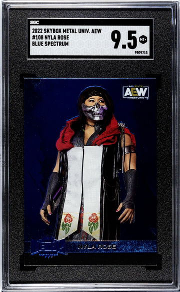 2022 Skybox Metal Universe Aew #108 Nyla Rose Blue Spectrum SGC 9.5