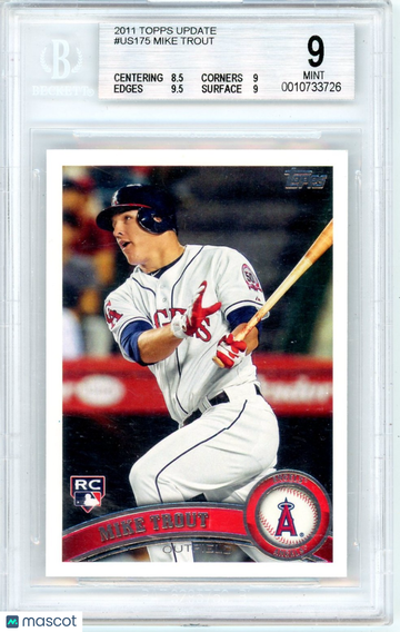 2011 Topps Update Mike Trout #US175 Rookie BGS 9