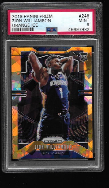 2019 Panini Prizm Zion Williamson Orange Ice