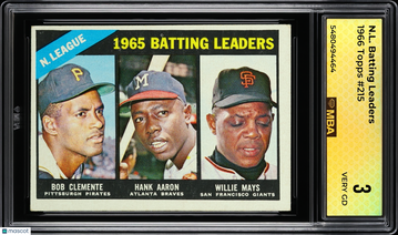 1966 Topps N.L. Batting Leaders #215 MBA 3