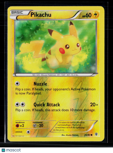 2016 Generations Pikachu #26/83
