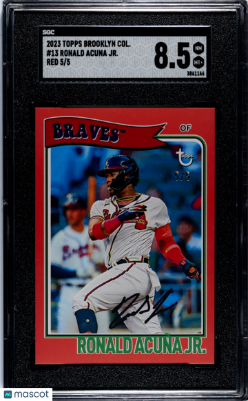 2023 Topps Brooklyn Collection Ronald Acuna JR. #13 Red SGC 8.5