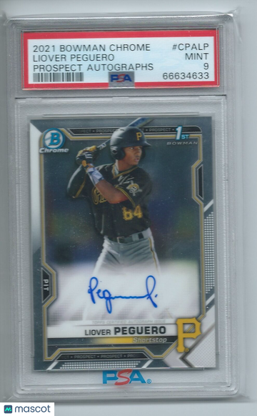 2021 Bowman Chrome Prospect Autographs Liover Peguero #CPALP PSA 9