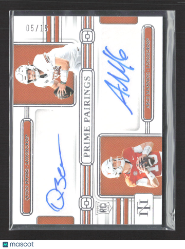 2025 Panini National Treasures Prime Pairings Quinn Ewers Arch Manning #DS-EM /15 RC