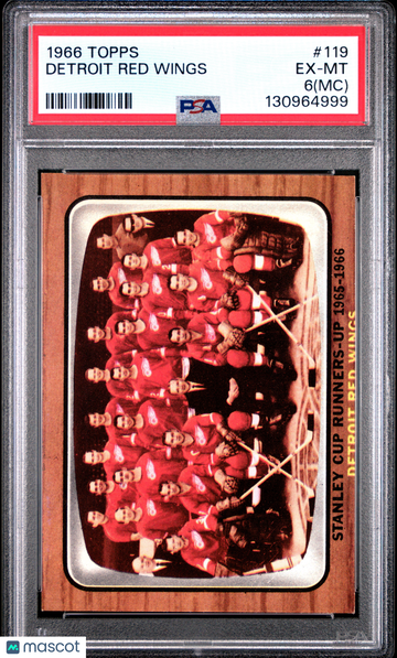 1966 Topps Detroit Red Wings #119 MC PSA 6