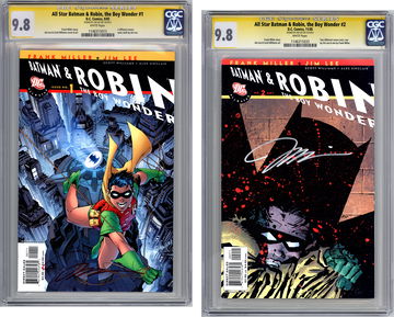 ALL STAR BATMAN & ROBIN #1-2 CGC-SS 9.8-9.8 SIG JIM LEE BATMAN CVR + MILLER VAR 2005