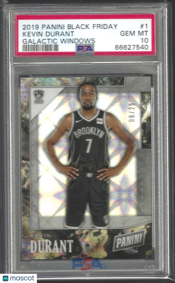 2019 Panini Black Friday Kevin Durant #1 Galactic Windows PSA 10
