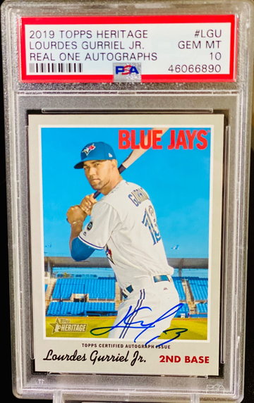 2019 Lourdes Gurriel RC Auto Blue Ink PSA 10 Topps Heritage