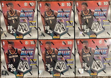 (6) 2019-20 Panini NBA Mosaic Mega Box lot