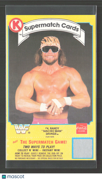 1987 Circle K WWF Supermatch Cards Randy Savage #4