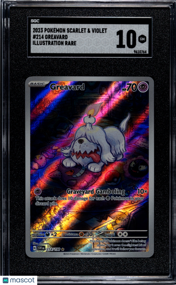 2023 Pokemon Scarlet & Violet Greavard SGC 10 #214