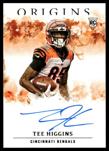 2020 Panini Origins RA-TH Tee Higgins Rookie Autographs Rookie VG Cincinnati Bengals