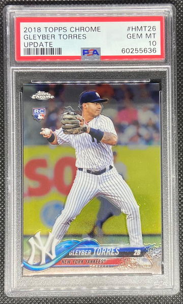 2018 Topps Chrome Update #HMT26 Gleyber Torres PSA 10 GEM MINT Rookie RC
