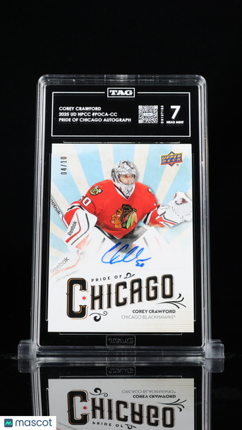 2025 Upper Deck National Sports Collectors Convention Corey Crawford #POCA-CC Pride of Chicago Autograph /10 TAG 7