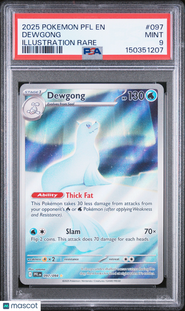 2025 Pokemon PFL EN-Phantasmal Flames Dewgong Illustration Rare PSA 9 #097