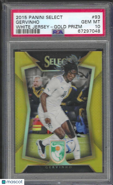 2015 Panini Select Gervinho #93 White Jersey Gold Prizm PSA 10