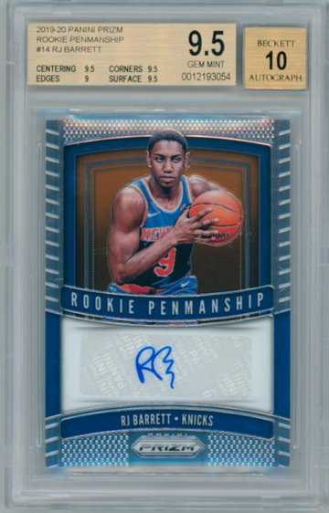 RJ Barrett 2019-20 Prizm Rookie Penmanship