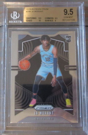 Ja Morant RC 2019 Panini Prizm #249 Gem Mint BGS 9.5