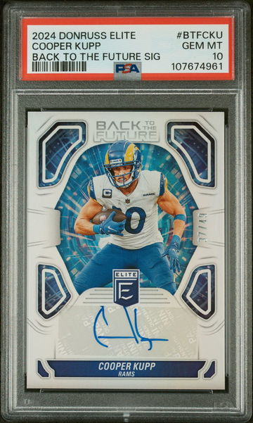 2024 Panini Donruss Elite Back To the Future Signatures Cooper Kupp #BTFCKU /149 PSA 10