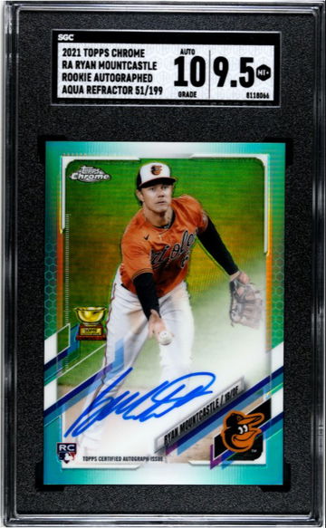 2021 Topps Chrome Ryan Mountcastle Auto  Aqua Refractor  