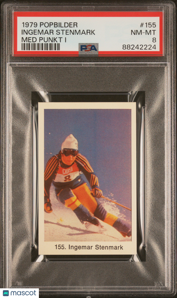 1979 Popbilder Popbilder Med Punkt I Ingemar Stenmark ROOKIE #155 PSA 8