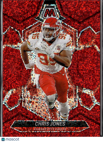 Chris Jones 2024 Panini Mosaic Red Glitter Kansas City Chiefs