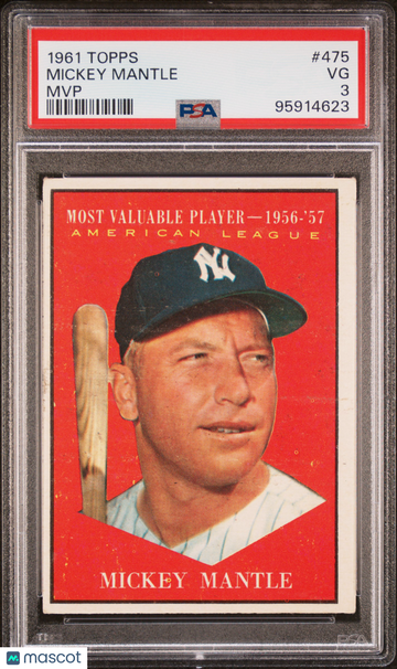 1961 Topps Mickey Mantle #475 MVP PSA 3