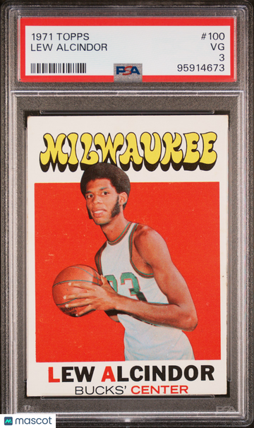1971 Topps Lew Alcindor #100 PSA 3