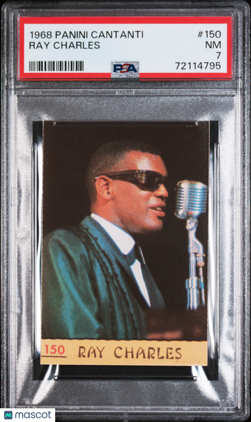 1968 Panini Cantanti Ray Charles #150 PSA 7