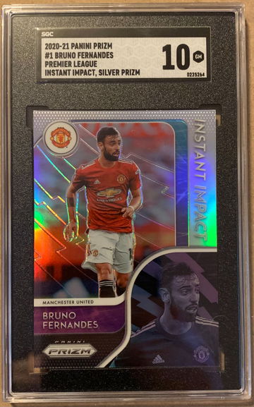 2020 Prizm EPL Instant Impact Silver Bruno Fernandes SGC 10