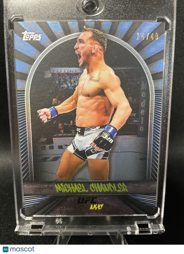 2024 Topps UFC Midnight Michael Chandler #4 Blue Ray /49
