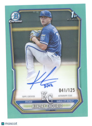 2026 Bowman Chrome Prospect Autographs Kendry Chourio #CPA-KC Aqua /125 1st Bowman