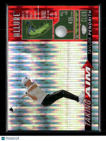 2026 Upper Deck Allure Golf Taylor Pendrith #TA-11 Spectrum Red